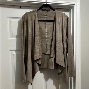 Zara Basic Collection - Suede Tan/Brown Cardigan